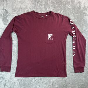 Original League Shirt Mens Small Red Harvard Crimson Vintage Wash Collegiate